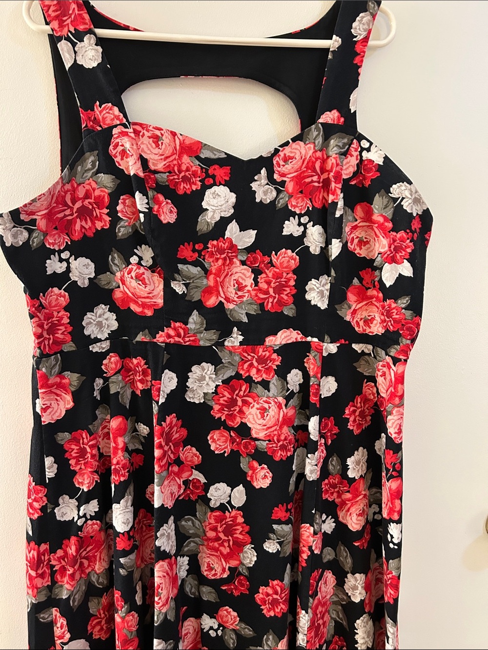 Torrid Black and Red Floral Midi Dress - 18
